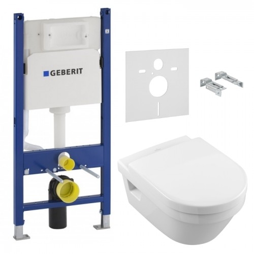 Унитаз Villeroy & Boch Omnia Architectura 5684HR01 с крышкой + инсталляция Geberit Duofix 458.168.21.1 (5684HR01+458.126.00.1)