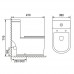 Унитаз-компакт Volle Puerta Rimless с сиденьем Soft Close (13-16-075)