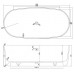 Ванна каменная Volle Solid surface 1680x800x530 мм отдельностоящая, 12-40-036