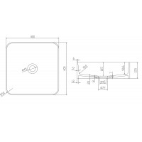 Умывальник на столешницу Volle Solid Surface 40x40 см (13-40-210)