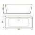 Ванна акриловая Volle 180x80x62 см черно/белая, 12-22-110black