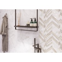Плитка Golden Tile Marmo Bianco 30x60 chevron, G70151