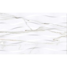 Плитка Golden Tile Sanremo Wave білий 25x40, S70161