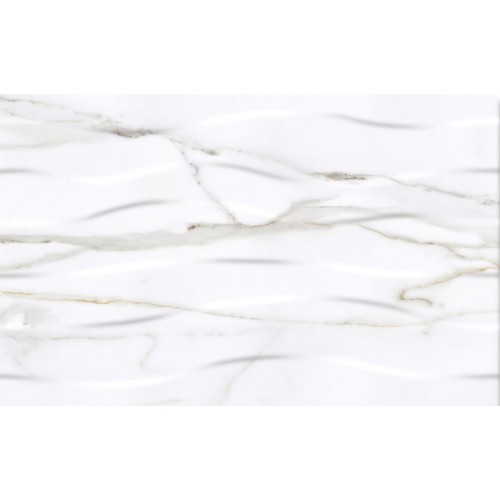 Плитка Golden Tile Sanremo Wave белый 25x40, S70161