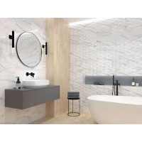 Плитка Golden Tile Sanremo Wave білий 25x40, S70161