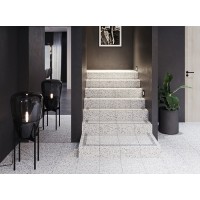 Плитка Golden Tile 30x30 Step border серая, L32750