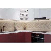 Плитка Terragres Wood Chevron right 15x90 бежевый, 9L1170