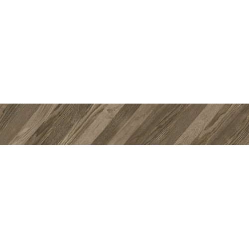 Плитка Terragres Wood Chevron right 15x90 коричневый, 9L7170
